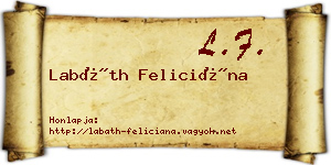 Labáth Feliciána névjegykártya